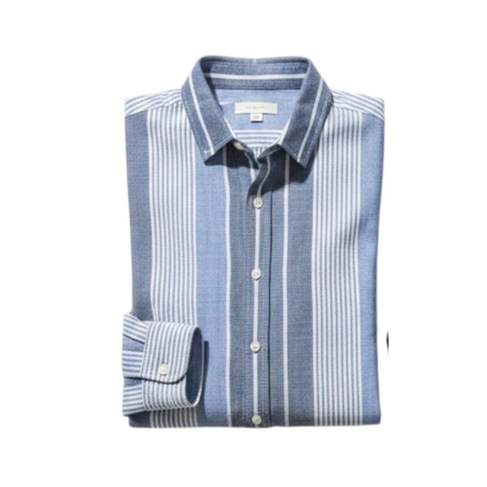 Bonobos Button-Down Shirt Mens Small Blue & White Striped Long Sleeve standard